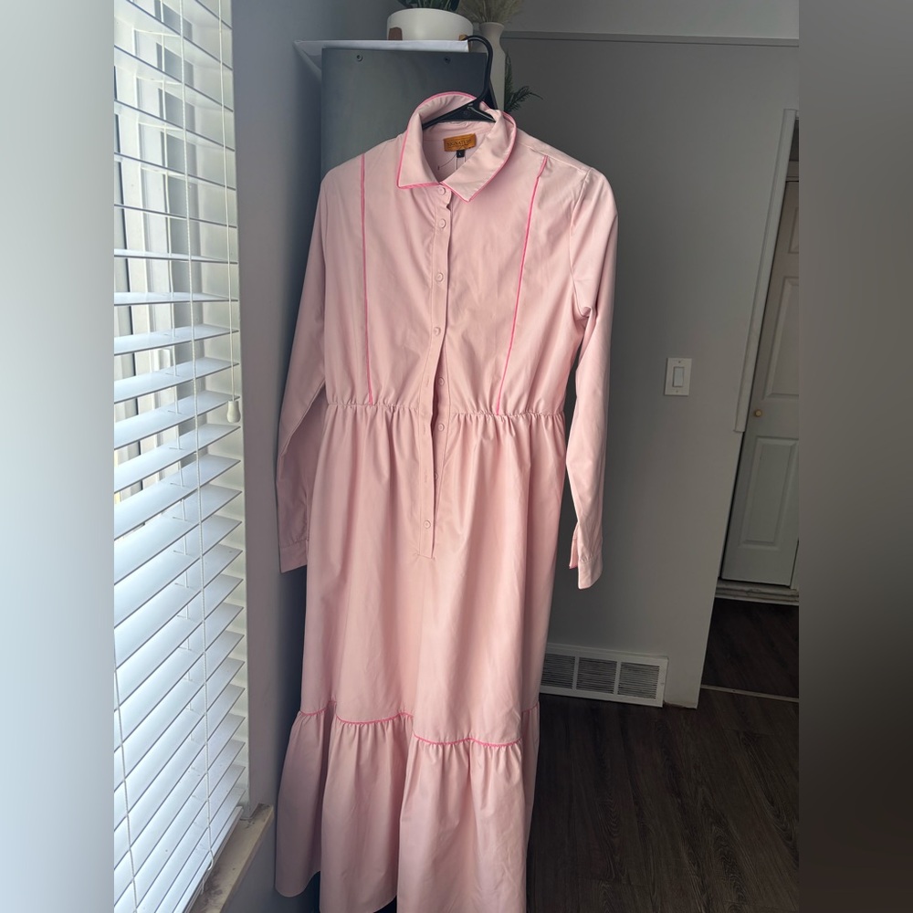 Signature Pink Long Sleeve Dress